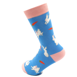 Bunnies & Carrots Socks Denim-0