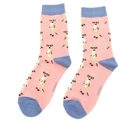 Meerkats Socks Dusky Pink-0
