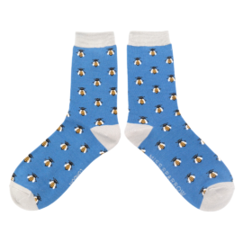 Honey Bees Socks Blue-0