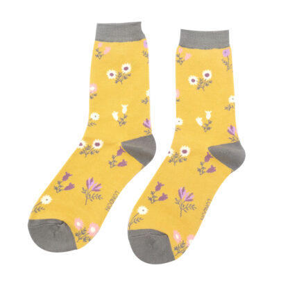 Dainty Floral Socks Yellow-0