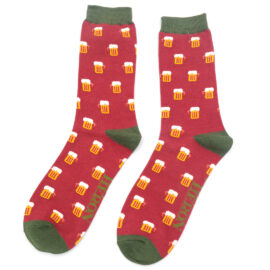 Mr Heron Beer Socks Red-0