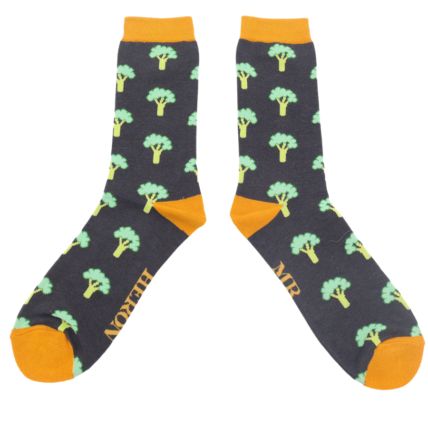 Mr Heron Broccoli Socks Charcoal-0