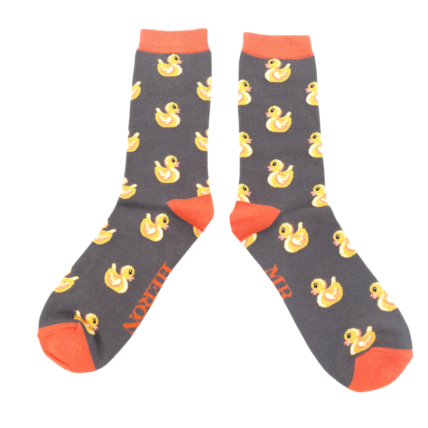 Mr Heron Rubber Ducks Socks Charcoal-0