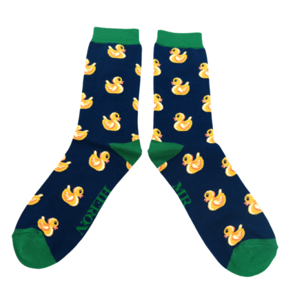 Mr Heron Rubber Ducks Socks Navy-0