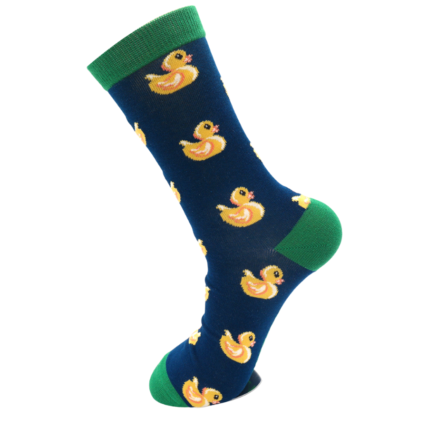 Mr Heron Rubber Ducks Socks Navy-5504