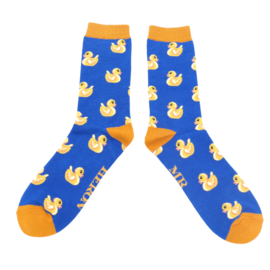 Mr Heron Rubber Ducks Socks Royal Blue-0