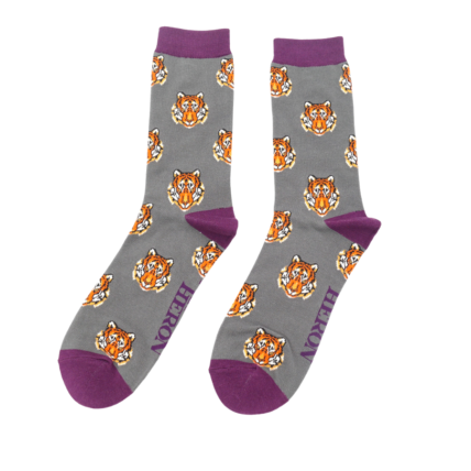 Mr Heron Tigers Socks Grey-0