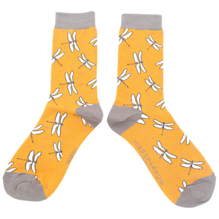 Dragonfly Socks Mustard-0