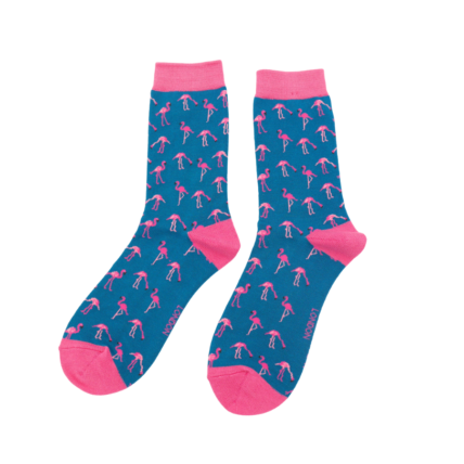 Wild Flamingo Sock Denim-0
