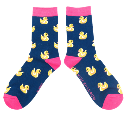 Rubber Ducks Socks Navy-0