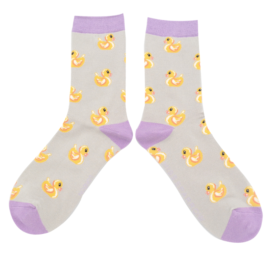 Rubber Ducks Socks Silver-0