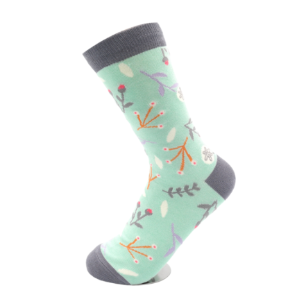 Dandelion Floral Socks Mint-5396