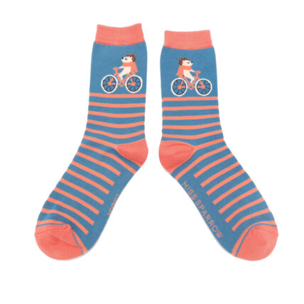 Cycling Hedgehog Socks Denim-0