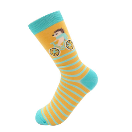Cycling Hedgehog Socks Yellow-0