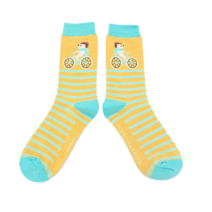 Cycling Hedgehog Socks Yellow-5745
