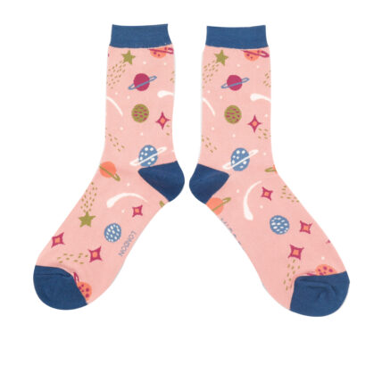 Space Socks Dusky Pink-0