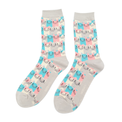 Happy Cats Socks Silver-0