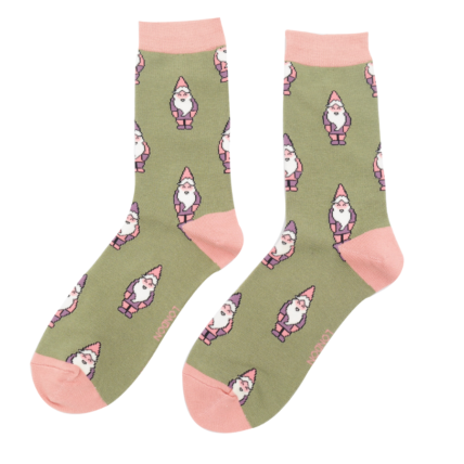 Gnomes Socks Moss-0