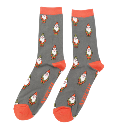 Mr Heron Gnomes Socks Grey-0