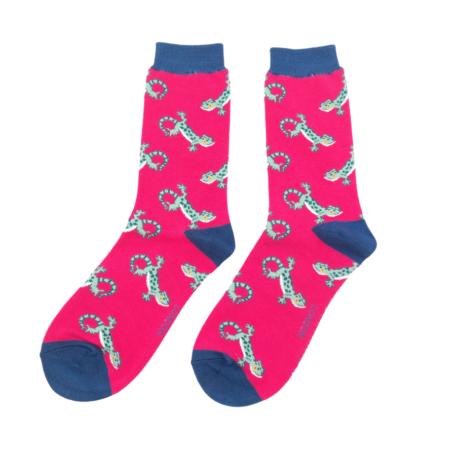 Lizard Socks Hot Pink