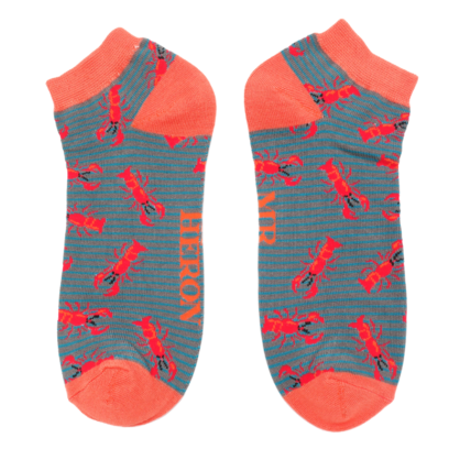 Men's Lobsters Trainer Socks Grey-0