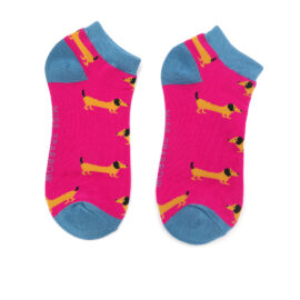 Sausage Dogs Trainer Socks Hot PInk-0