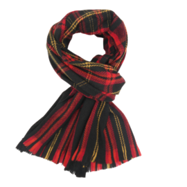 Tartan Red Scarf-0