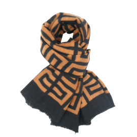 Geo Scarf Brown-0