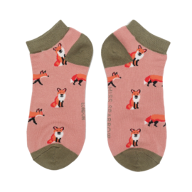 Foxes Trainer Socks Dusky Pink-0