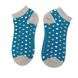 Hearts Trainer Socks Teal-0