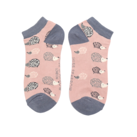 Hedgehogs Trainer Socks Dusky Pink-0