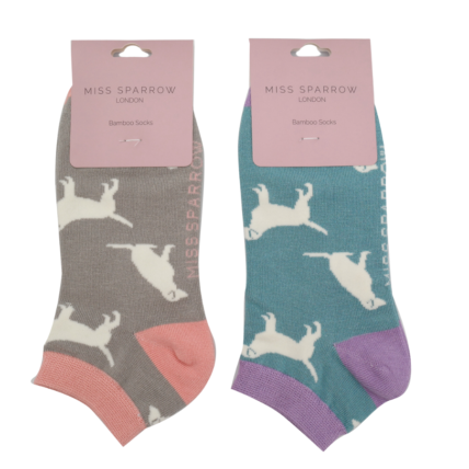 Labradors Trainer Socks Mid Grey-5967