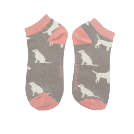Labradors Trainer Socks Mid Grey-0