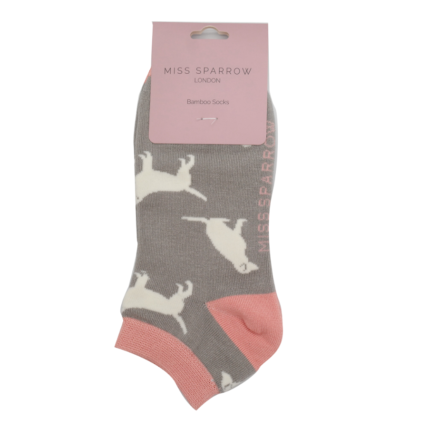 Labradors Trainer Socks Mid Grey-5966