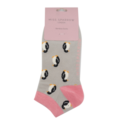 Little Penguins Trainer Socks Silver-5970