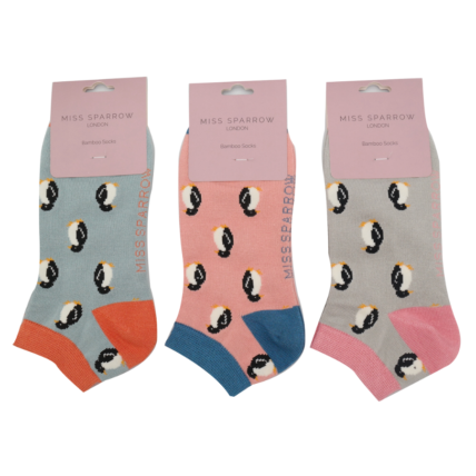 Little Penguins Trainer Socks Dusky Pink-5977