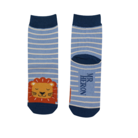 Boys Lions Socks Light Blue-0