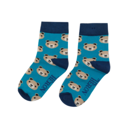 Boys Bears Socks Teal-0