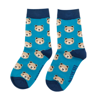 Boys Bears Socks Teal-6141