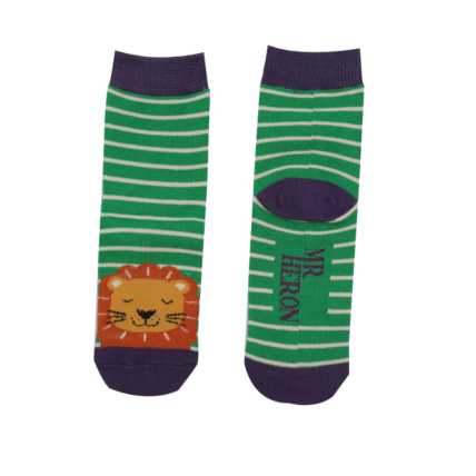 Boys Lions Socks Green-6310