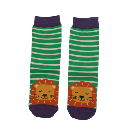 Boys Lions Socks Green-6309