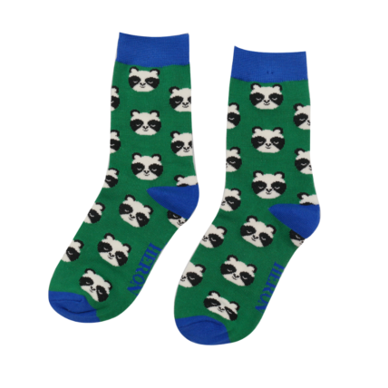 Boys Pandas Socks Green-6330