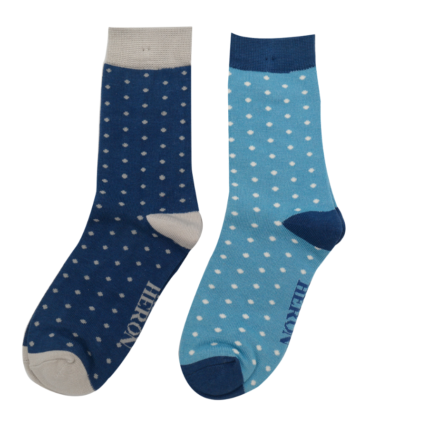 Boys Spotty Socks Pale Blue-6364