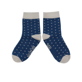 Boys Spotty Socks Navy-0