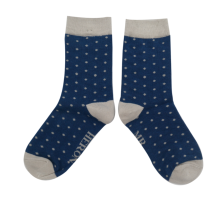 Boys Spotty Socks Navy-6358