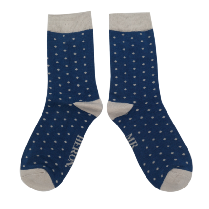 Boys Spotty Socks Navy-6359
