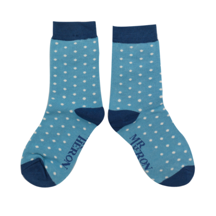 Boys Spotty Socks Pale Blue-6363