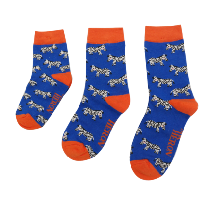 Boys Zebras Socks Blue-6377