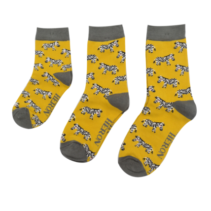 Boys Zebra Socks Yellow-6381