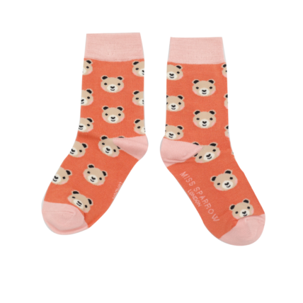 Girls Bears Socks Orange-6138